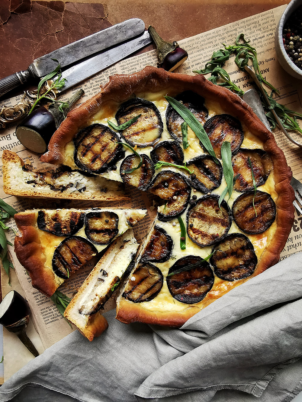 Grilled eggplant quiche-01