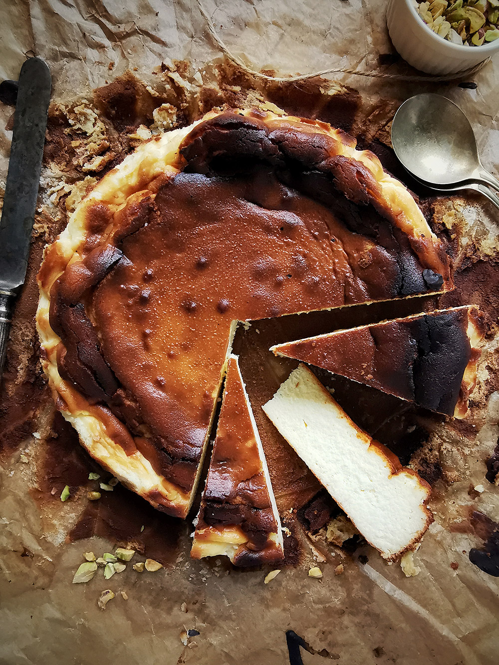 Burnt basque cheesecake