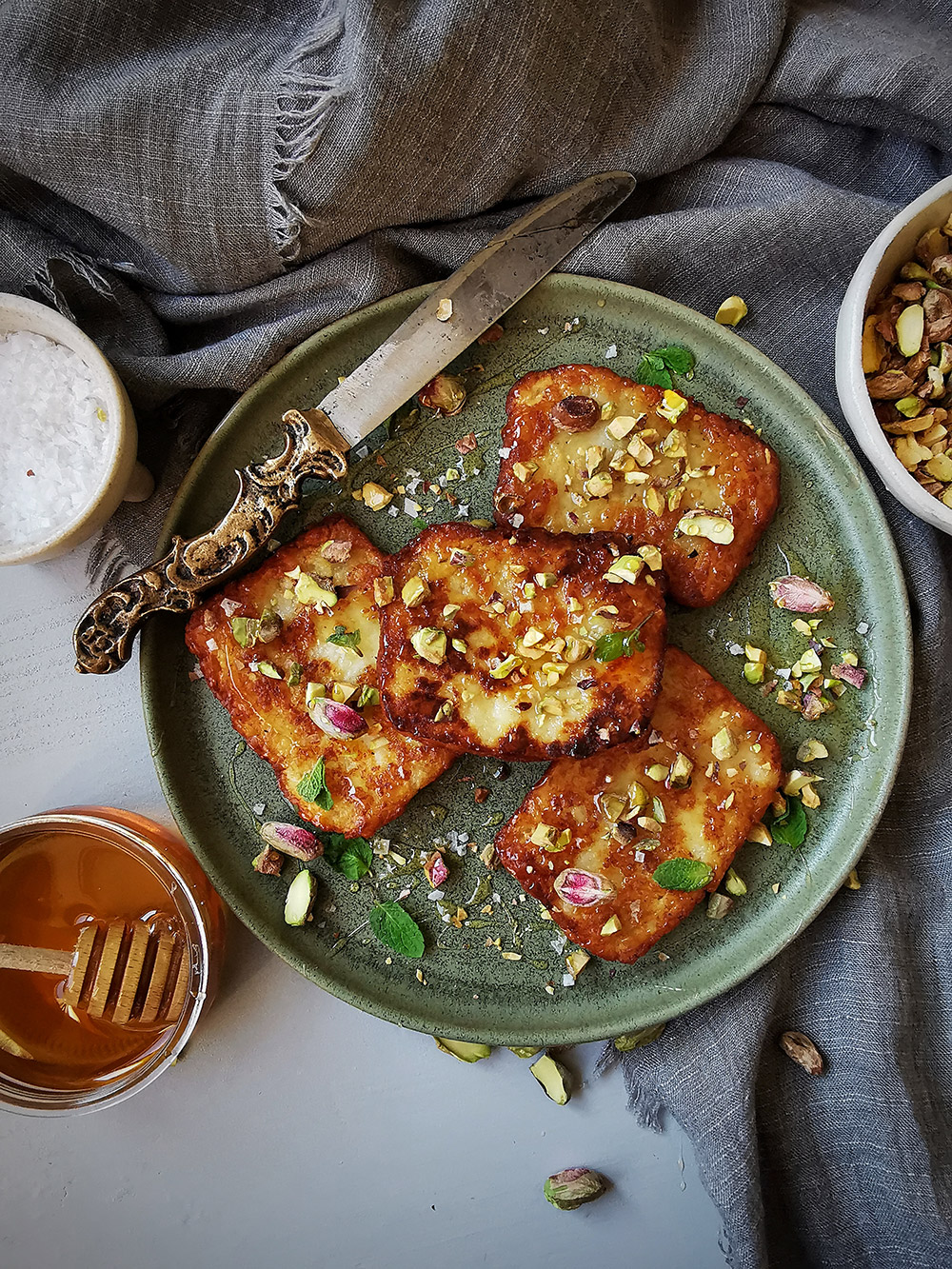 Fried to golden perfection halloumi