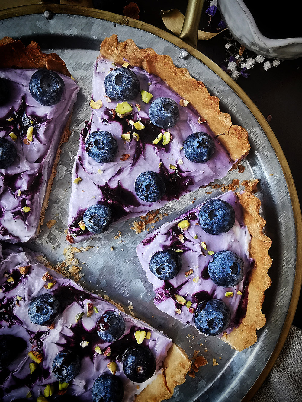 Blueberry mascarpone tart