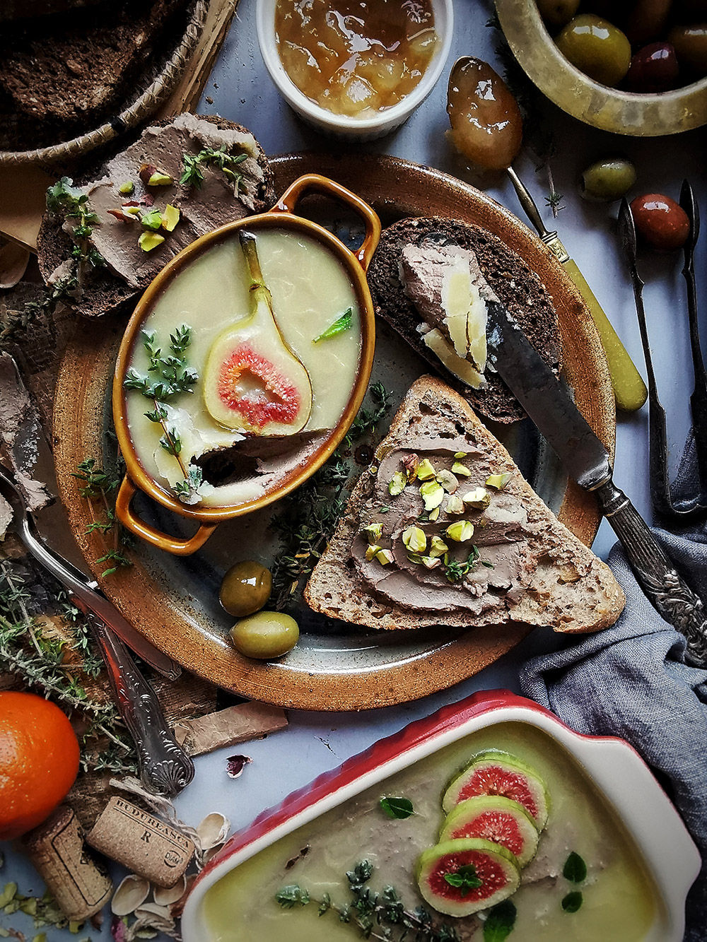 Chicken liver pate with red wine and orange juice