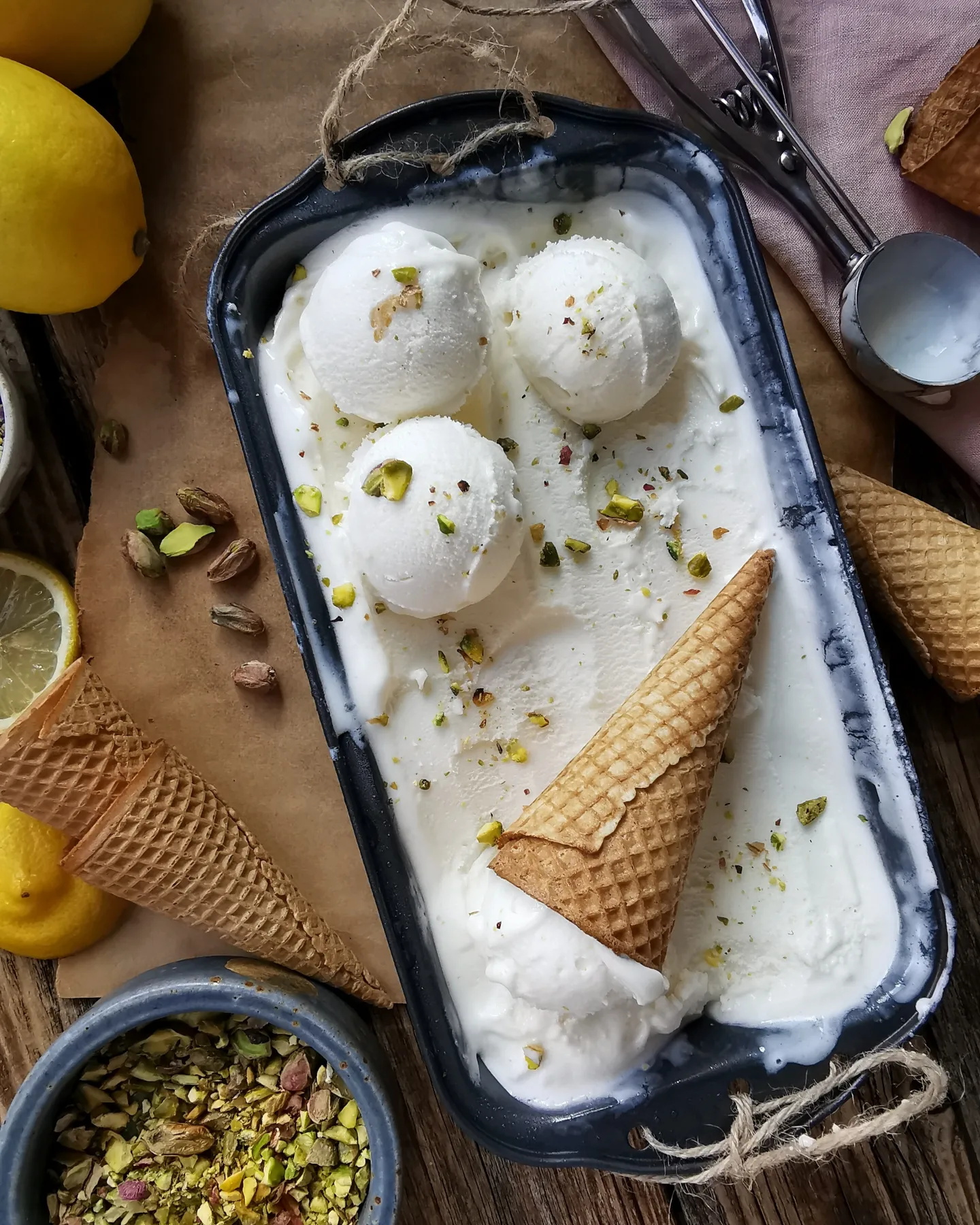 Mascarpone lemon ice cream