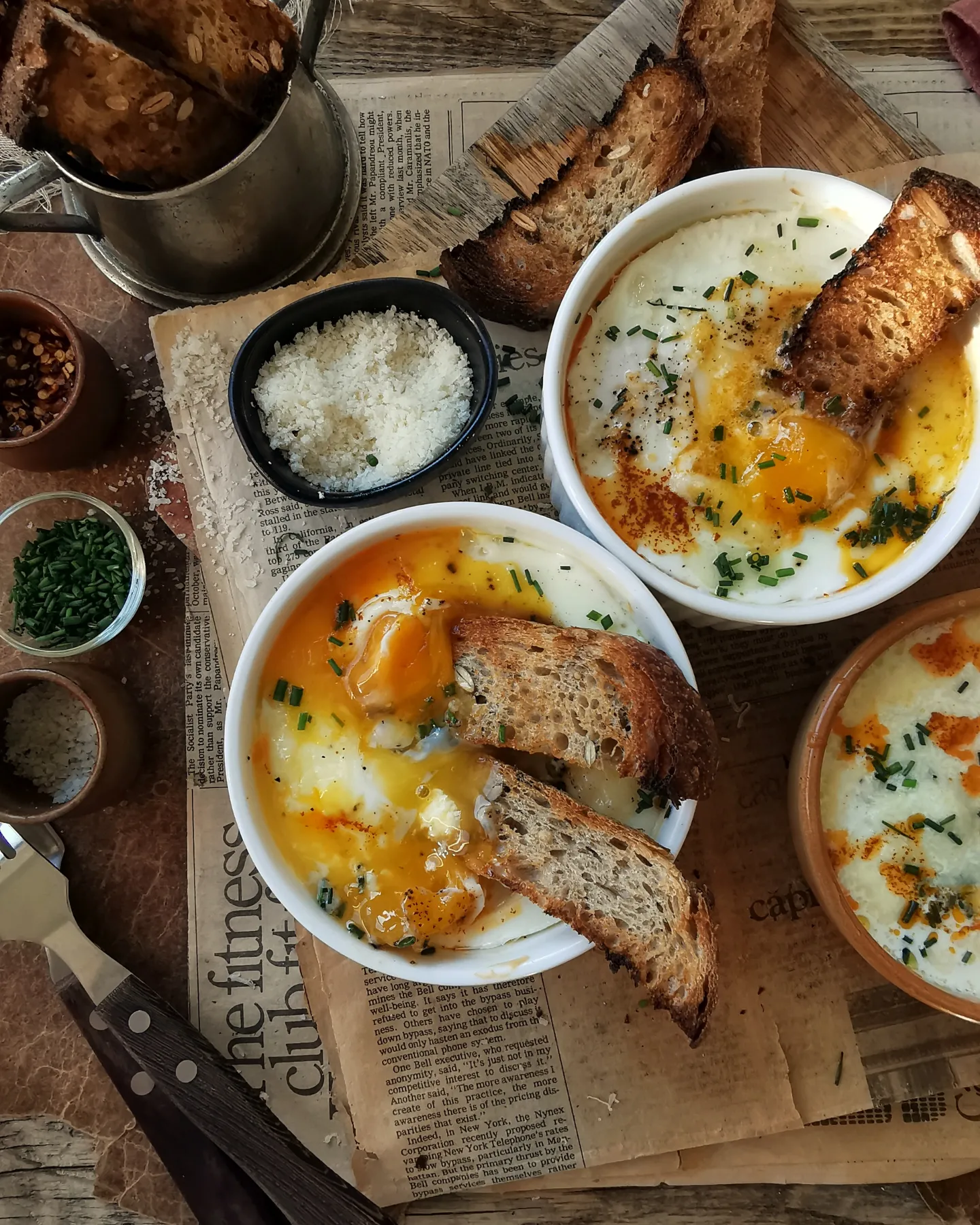 Delicious baked eggs