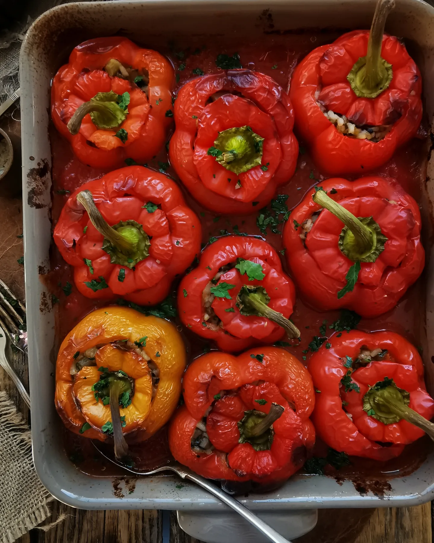 Vegetarian stuffed bell peppers