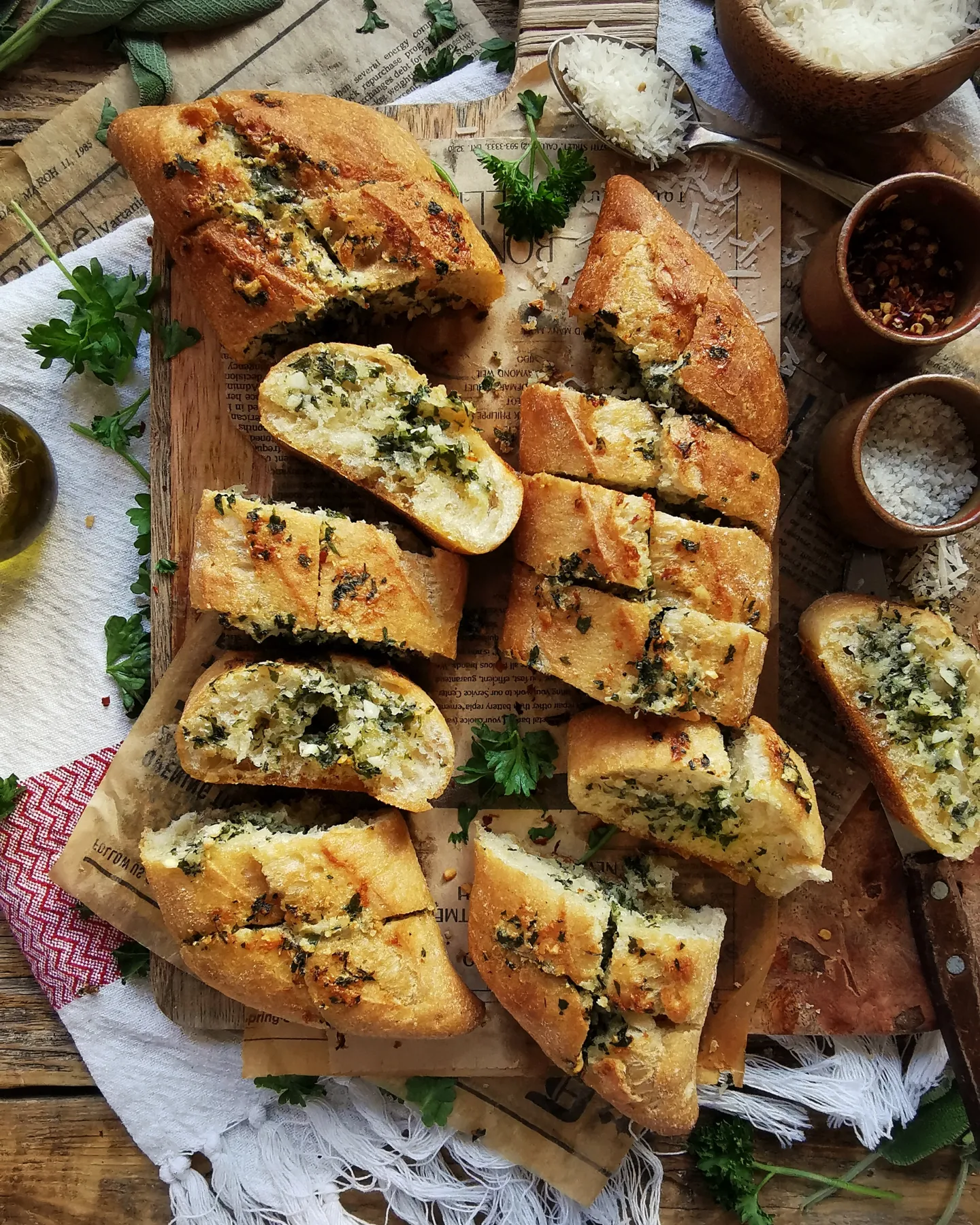 Ciabatta garlic bread